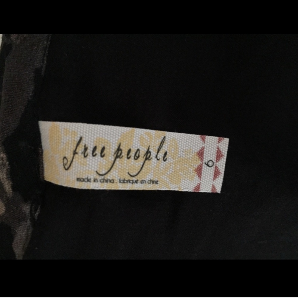 Free People Black and Gold Maxi Skirt - Picture 5 of 6